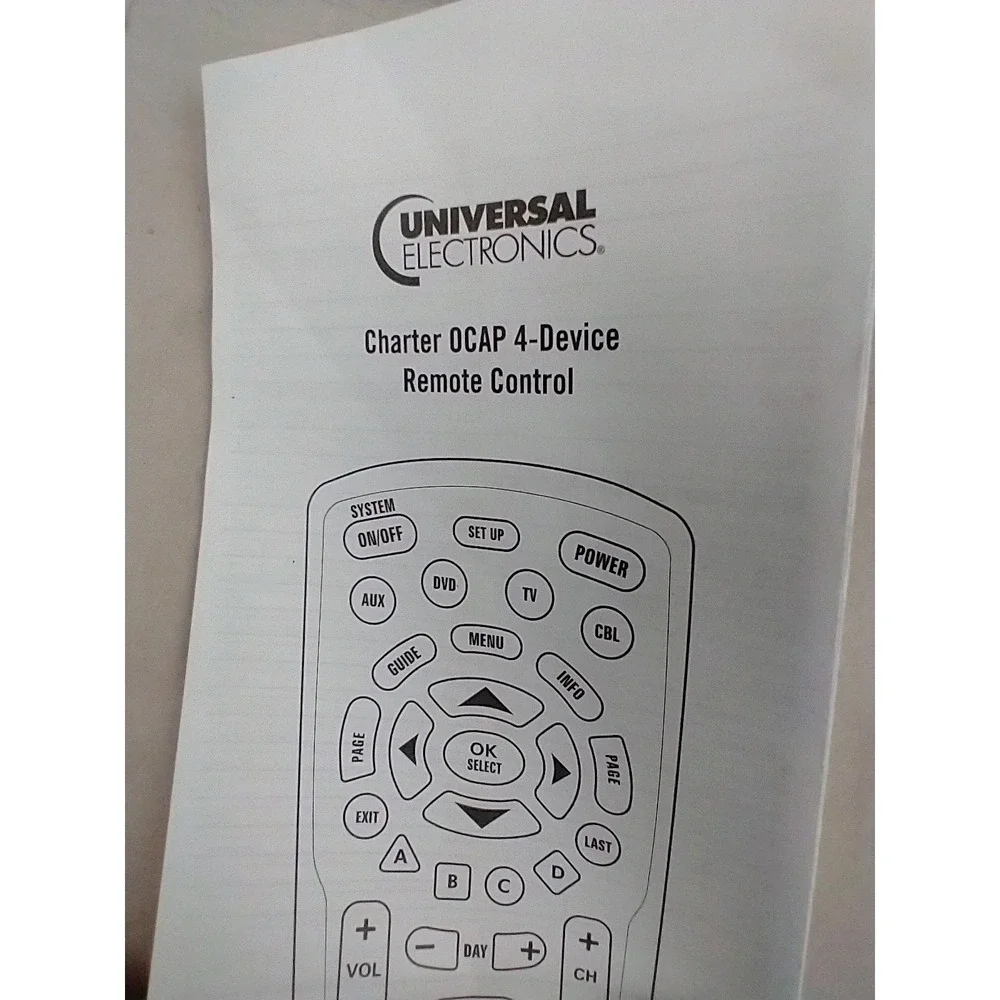 Charter  UR3-SR3M-CHD Black Wireless‎ Battery Operated Remote Control remote